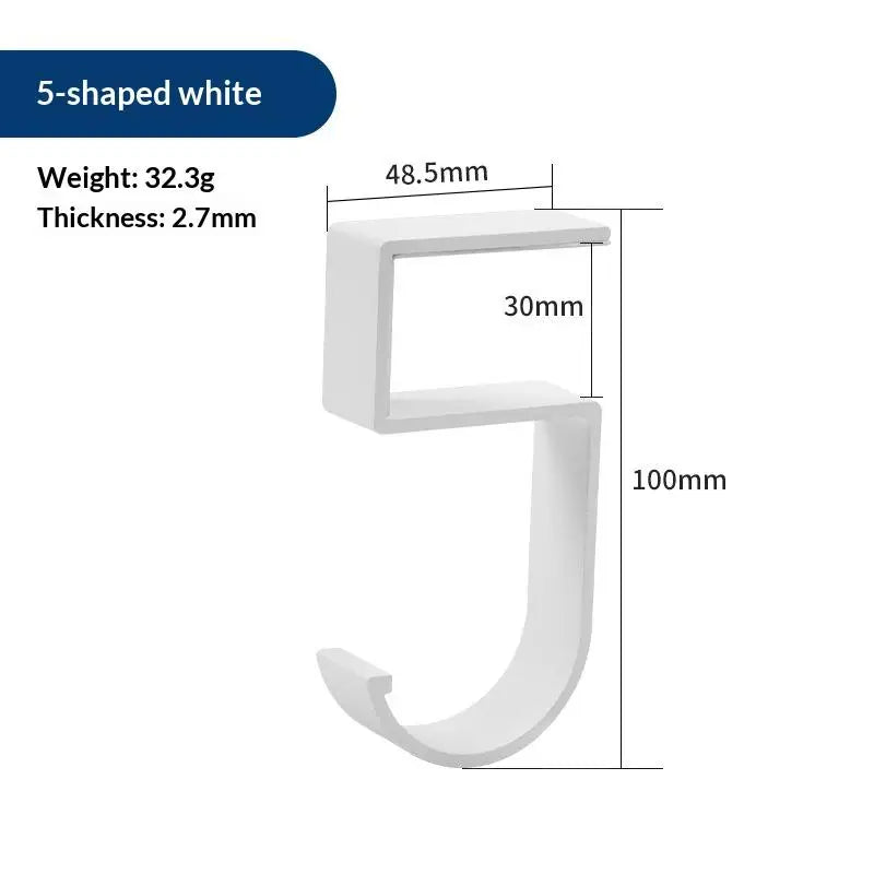 Desk Bag Hook Anti-Slip Sleek Hanger For Office & Student Desk Storage Punch-free Removable Utility Table Hooks Purse Hook Qme B