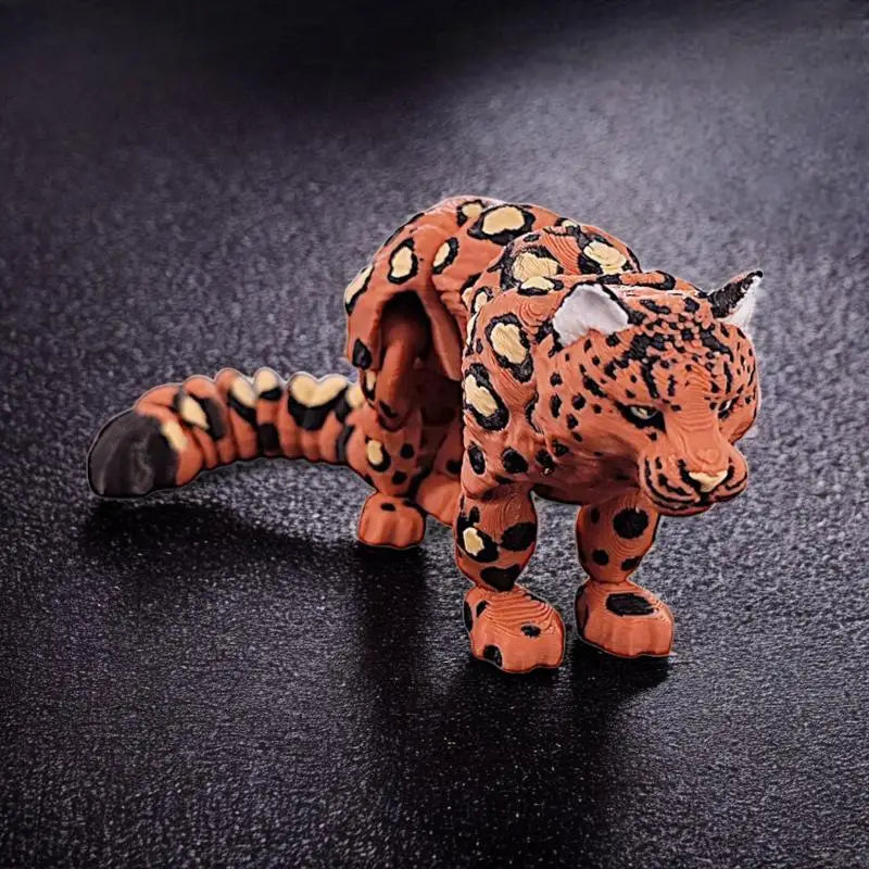 Animals Figurine Miniatures Home Decoration 3D Printed Snow Leopard Qme A2