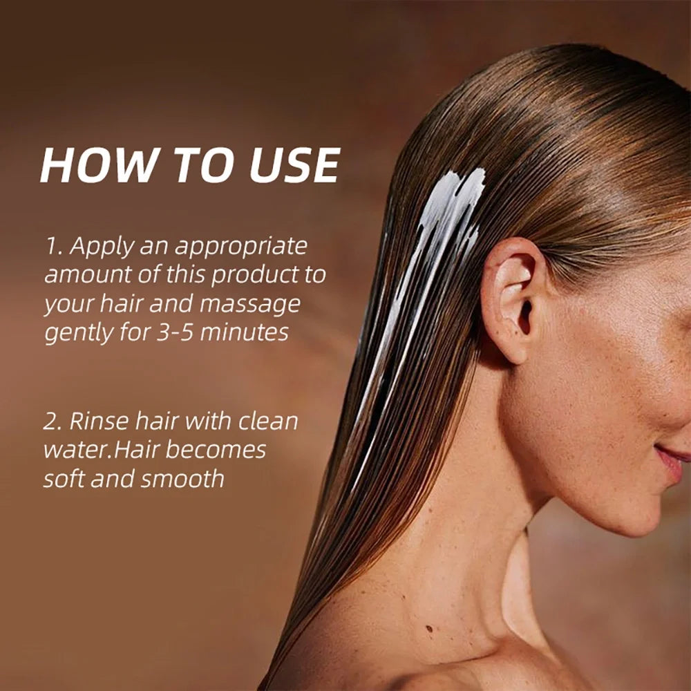 GZE Collagen Keratin Hair Mask - Deep Conditioning for Dry Hair - Infused with Argan Oil, Coconut Oil, and Shea Butter Qme