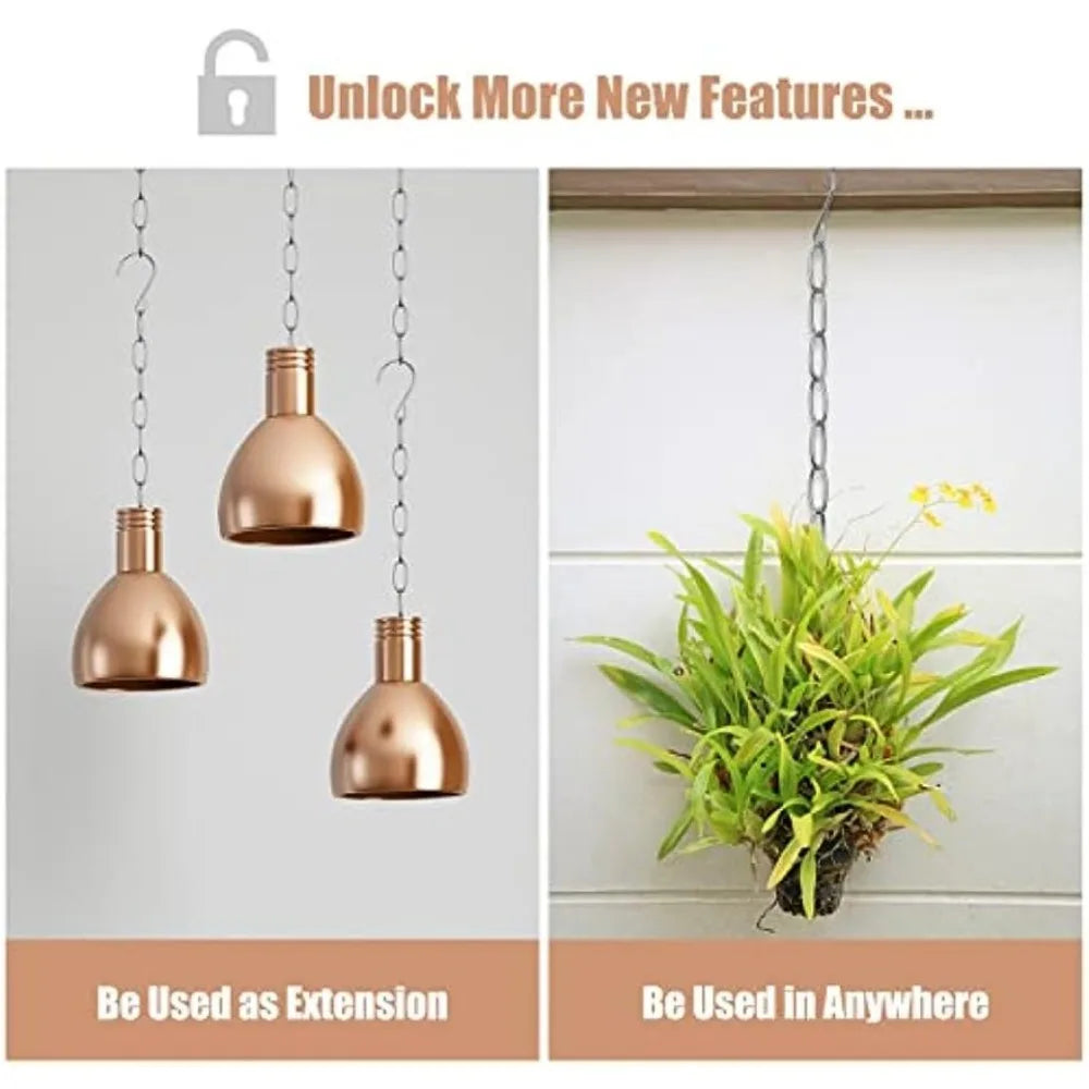 Multi Layers Metal Clothes Hanger Chain Space Saving Closet Organizer Heavy Duty Garment Storage Hook Chain Wardrobe Storage Qme
