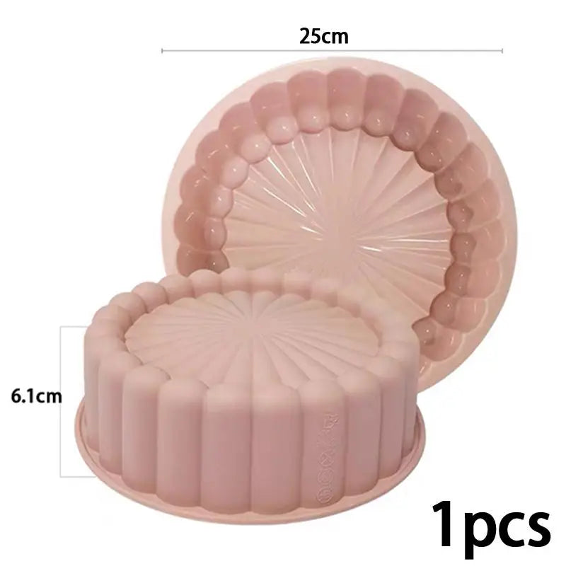 Charlotte Cake Pan Silicone Cheesecake Nonstick Round Baking Mold Qme C2