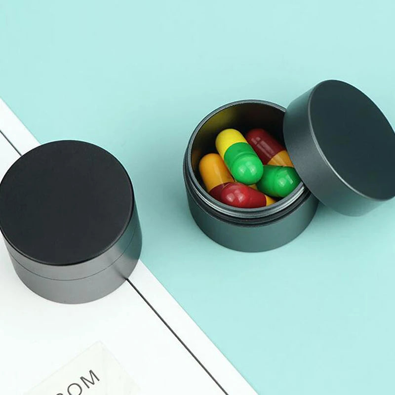 Mini Waterproof Stainless Steel Sealing Pill Box Outdoor EDC Survival Qme