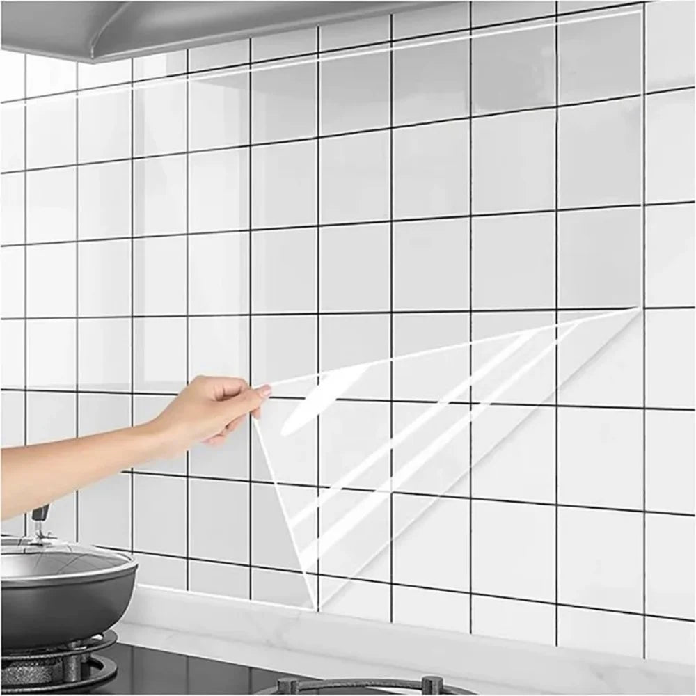 2/3/5/10M Electrostatic Wall Protective Film Clear Absorption Wall Protector Static Cling Stickers For Kitchen Home Office Decor Qme