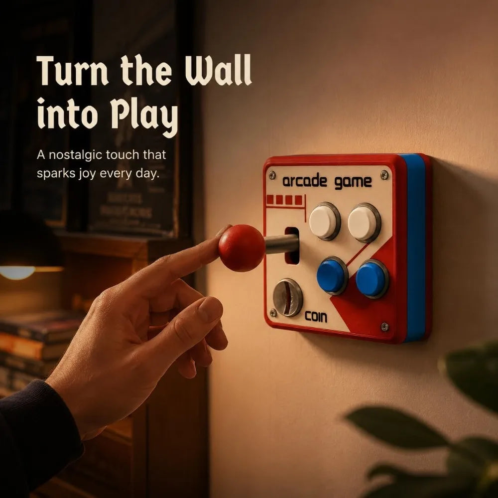 Retro Arcade Joystick 3D Printed Light Switch Cover 86 Wall Plate Qme