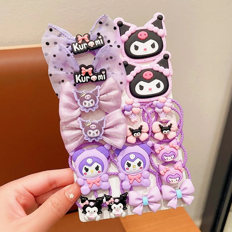 Hello Kitty Kuromi Hair Accessories: Gentle on Hair, Great Elasticity, Rubber Bands, Student Hair Ties, Hair Bands Qme