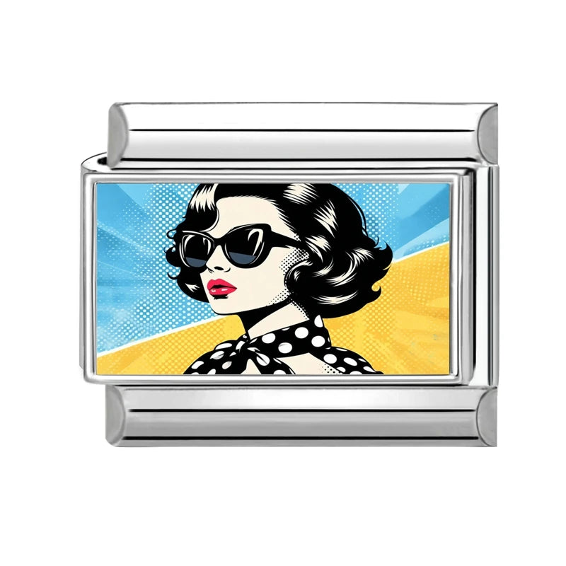 2026 Fashion Doodle Painting Beauty High-heel Swim Pool Beach Italian