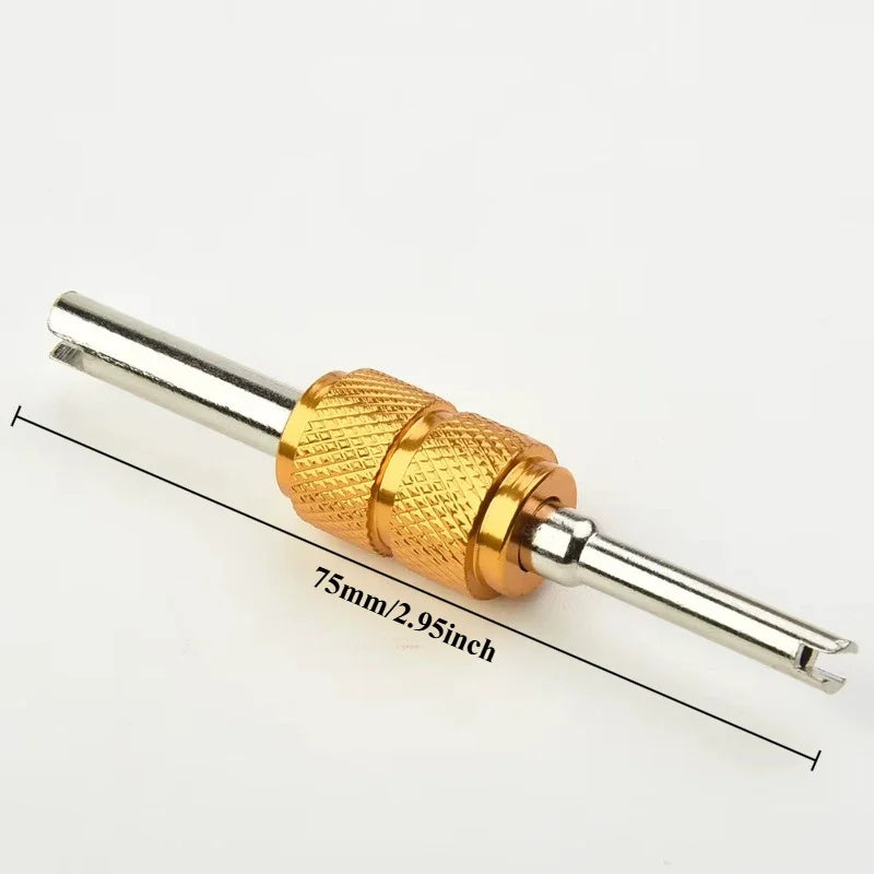 9Pcs R134a Automotive Air Conditioning Valve Core + 1Pcs Remover Tool For A/C System Mall/Big Air Conditioning Valve Core Tool Qme