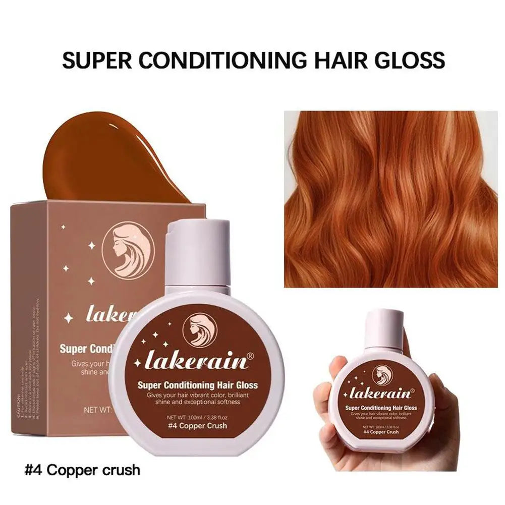 Hair Gloss Glaze Conditioner Medium Dark Brown Shine Moisturizing Qme 04