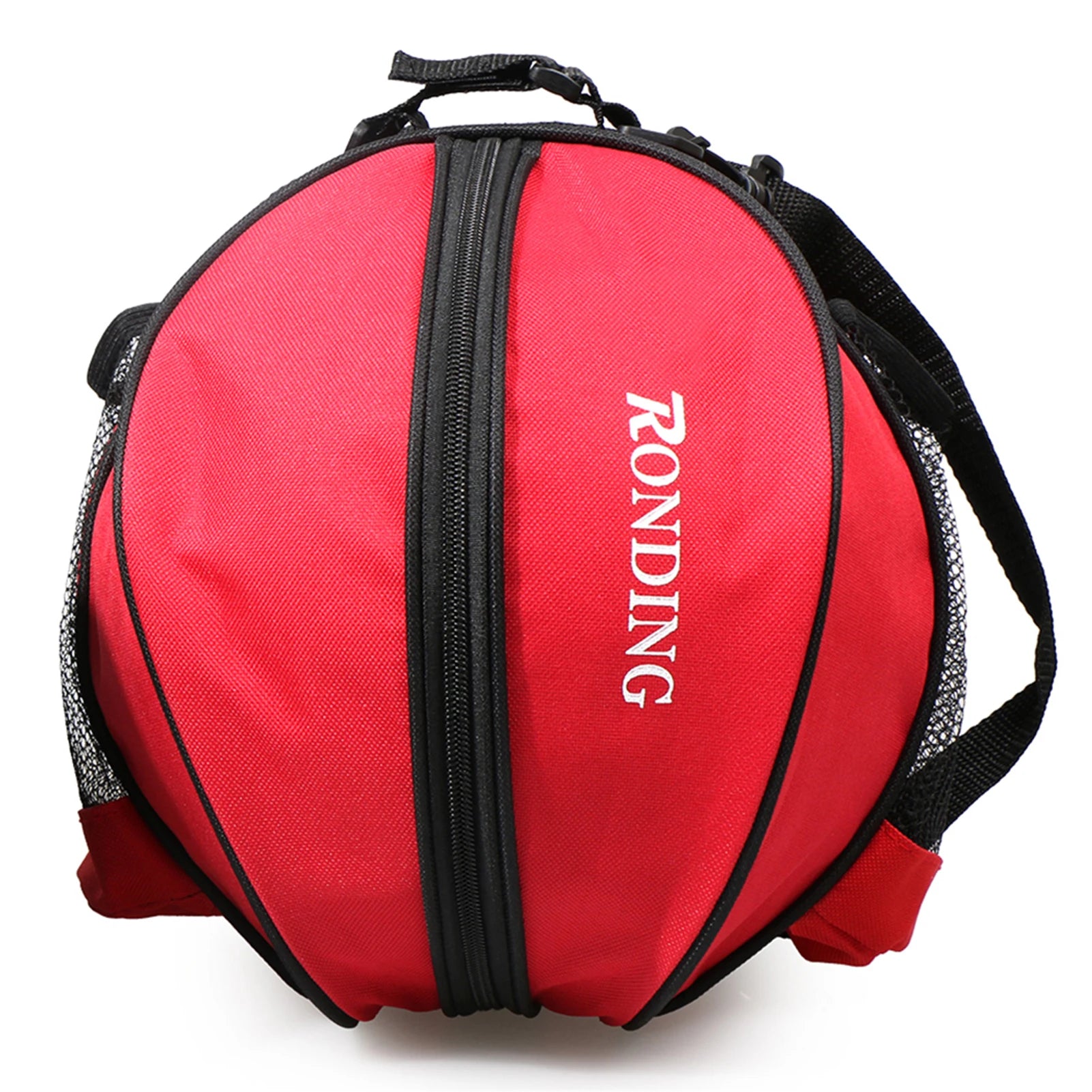 Basketball Shoulder Bag Sports Ball Round Bag Football Volleyball Carrying Bag Travel Ba Qme Red