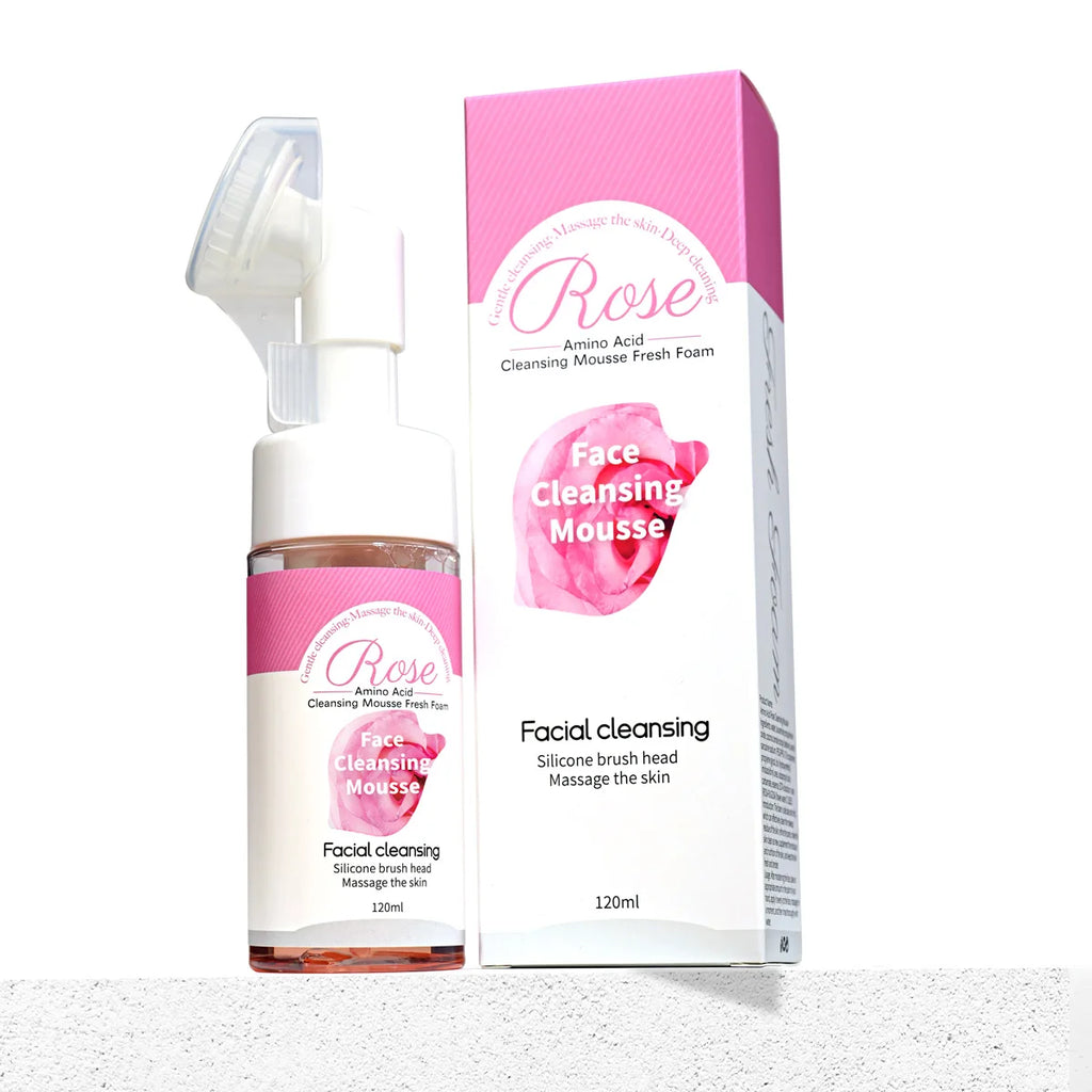 Rose Essential Oil Skincare Cleansing Mousse Deeply Cleanses Controls Qme