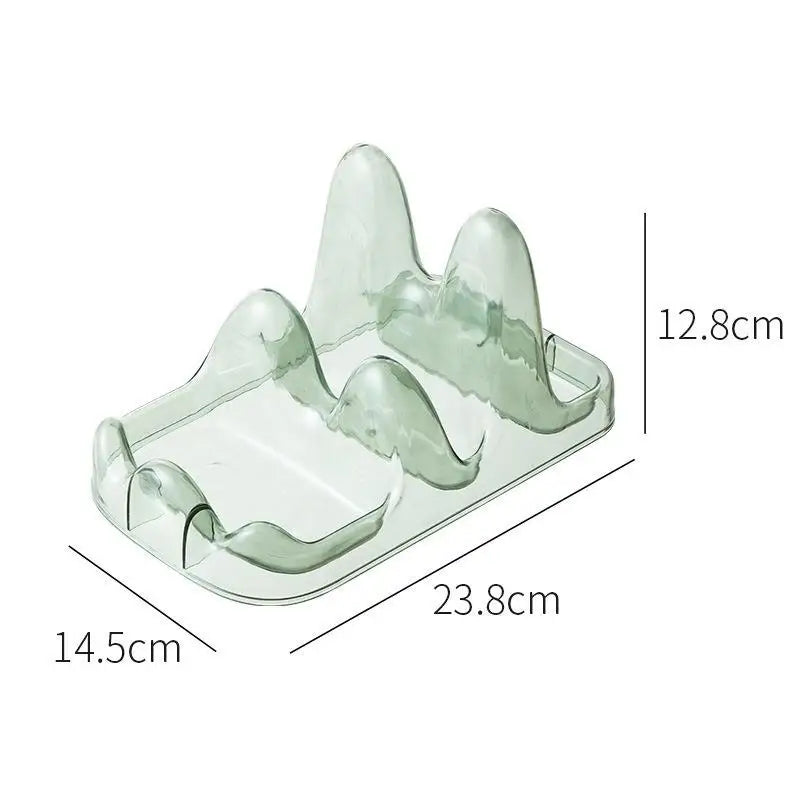 Kitchen Organizer Spatula Pot Lid Rack Shelf Plastic Spoon Rest Qme A2