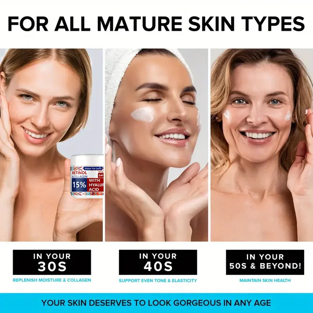 Retinol Lifting Firming Cream Collagen Smooth wrinkles Face Cream For Moisturizer Whitening Brighten Skin Products 50g Qme