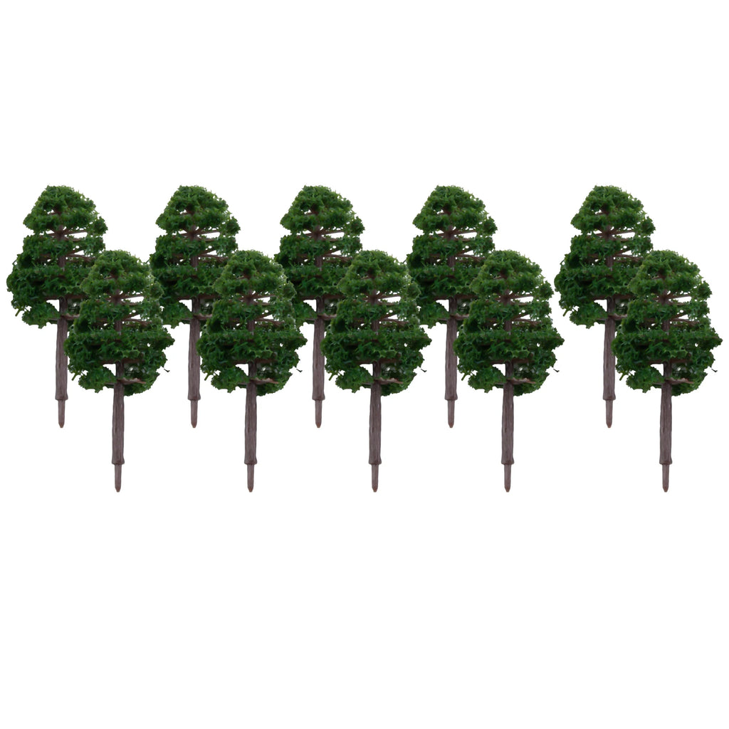20x 8cm Plastic Models Train Artificial Miniature Tree Scenery Railroad Decoration Building Landscape Accessories Toys For Kids Qme