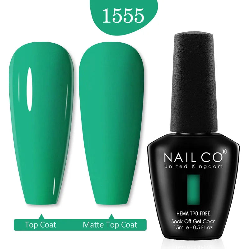 NAILCO Glitter Reflective Series Gel Nail Polish Nails Art Semi Qme 1555