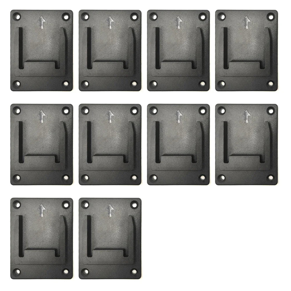 Wall Mount Drill Tool Storage Bracket For Makita For Bosch 14.4V/18V Li-ion Battery Tool Machine Fix Device Hang Display Stand Qme 10pcs Black