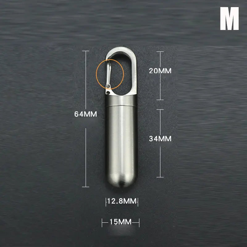 Waterproof Aluminum Alloy Pill Case Medicine Tablet Dispenser Qme M