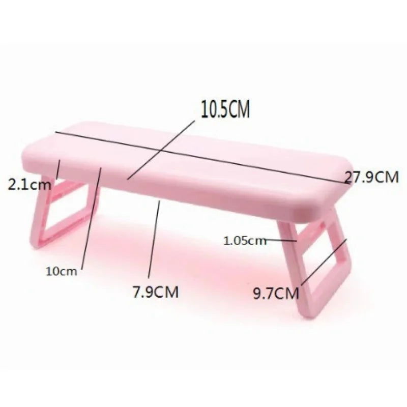Foldable Nail Art Hand Pillow ABS Nail Rest Arm Stand Holder Armrest Sponge Support Mat Polish Tool Practice Salon Qme