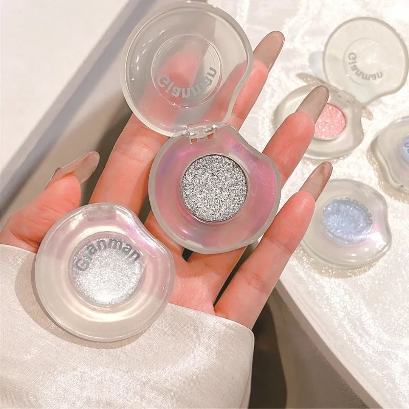 Diamond Monochrome Highlighter Contouring Palette Fine Flash Brighten Eyeshadow Orange Silver Natural Eye Shadow Makeup Cosmetic Qme