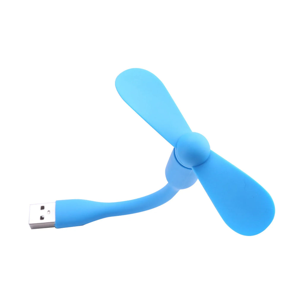 USB Small Fan Flexible Bendable Fan for Power Bank Laptop PC AC Charger Portable Hand Cool Mini Fan Summer Gadgets Qme