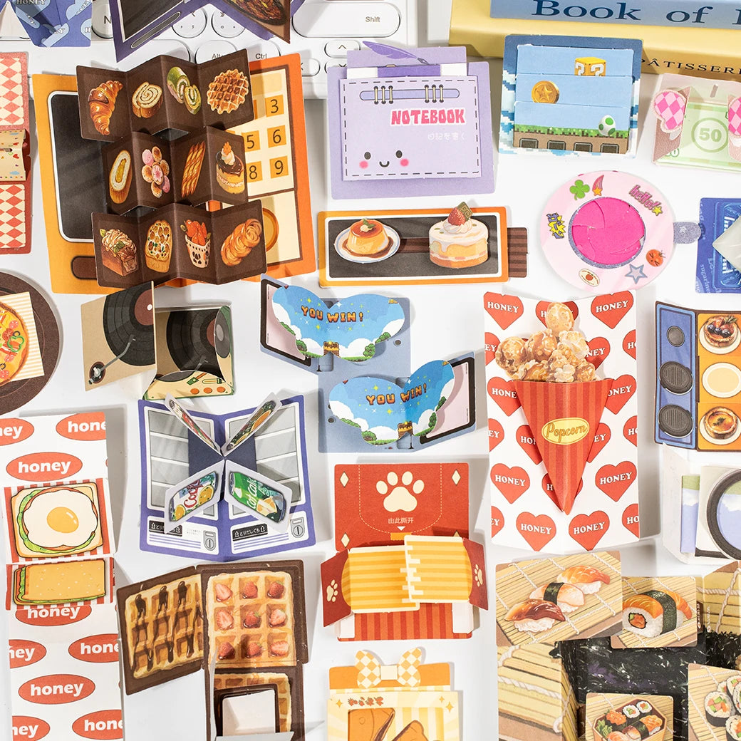 20 piece/book Cute Japanese Y2K Cut Film Sticker Girl Journal Phone Case DIY Scrapbook Sticker Kawaii Decoration Sticker Gift Qme