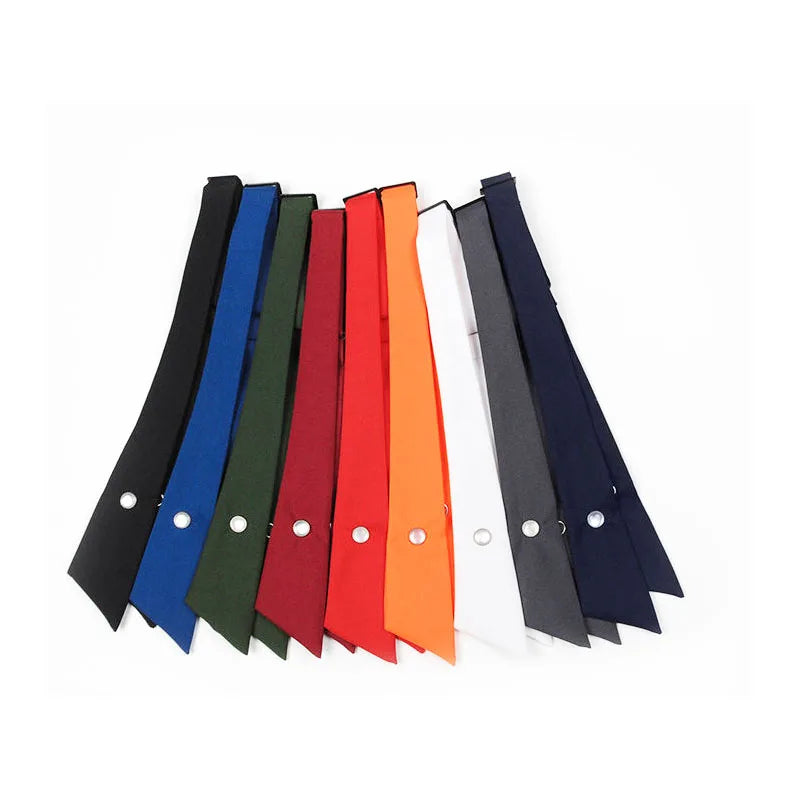 Lady Cross Small Collar Neck Tie Solid Girl Formal Classical Short Qme