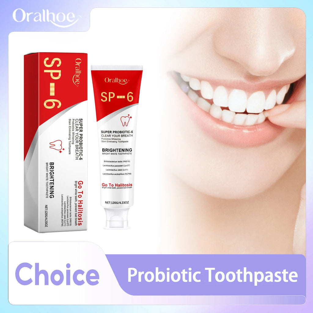 SP6 Probiotic Toothpaste Whitening Teeth Cleaning Dental Plaque Qme