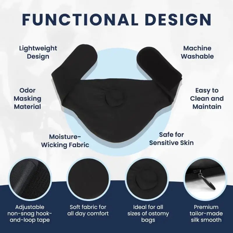 Shower-friendly Ostomy Bag Protective Cover Belt Adjustable Qme