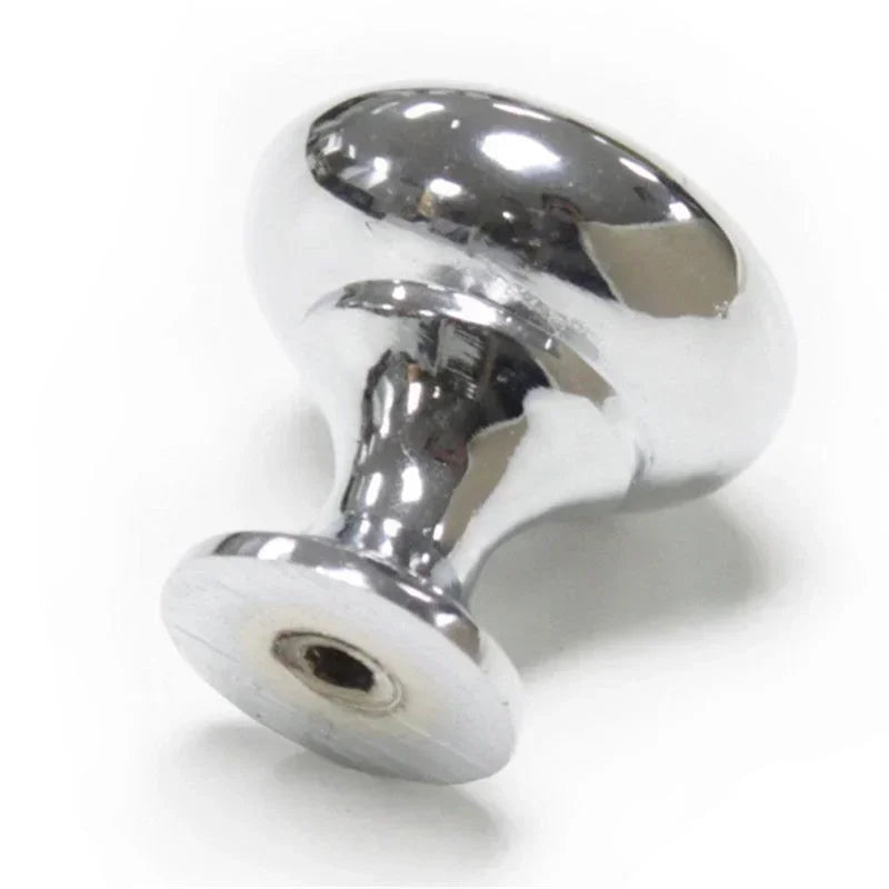 1/2Pcs Chrome Metal Door Knobs Drawer Wardrobe Kitchen Cupboard Handles Silver Furniture Accessories Door Handles Interior Doors Qme