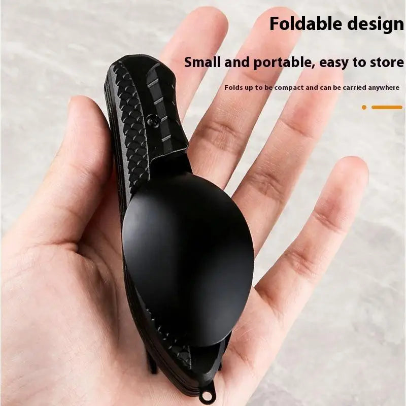 3-in-1 Stainless Steel Folding Spoon Fork Knife Bottle Opener Qme