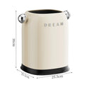Luxury Home Trash Can for Living Room&Bedroom Garbage Bin Decorative Wastebasket for Office,Bathroom&Desktop,Storage Solution Qme L-Cream