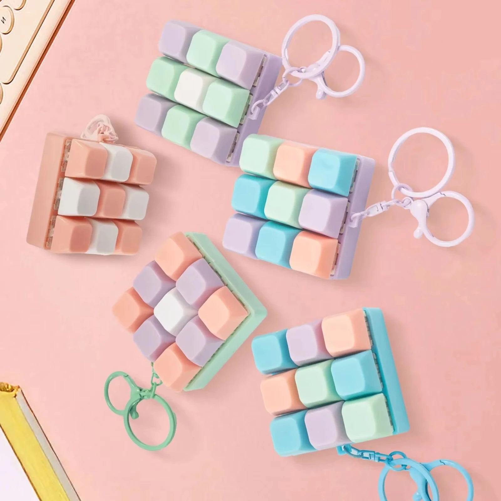 Nine-key Tetris Fingertip Pressing Key Keychain Adult Qme