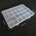 Earring Box Jewelry Rectangle Case 24Grids Plastic Storage Qme Transparent