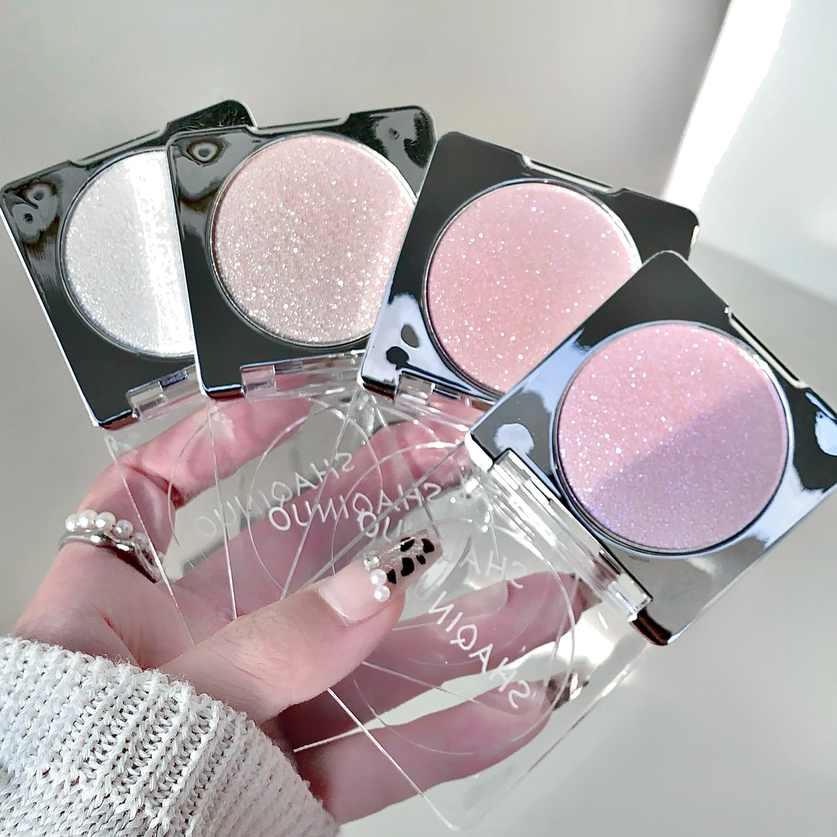 SHAQINUO Highlight Powder Perfect Pearlescent Shimmer Palette Face Qme