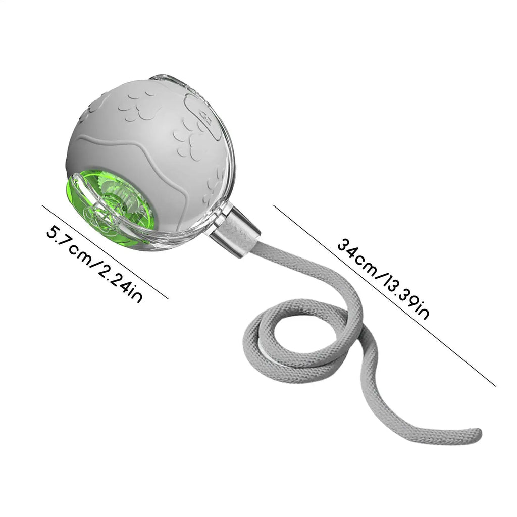 Automatic Cat Ball Rechargeable Pet Game Silicone Cat Balls With Rope For Indoor Play Enrichment Exercise Boredom Stimulation Qme