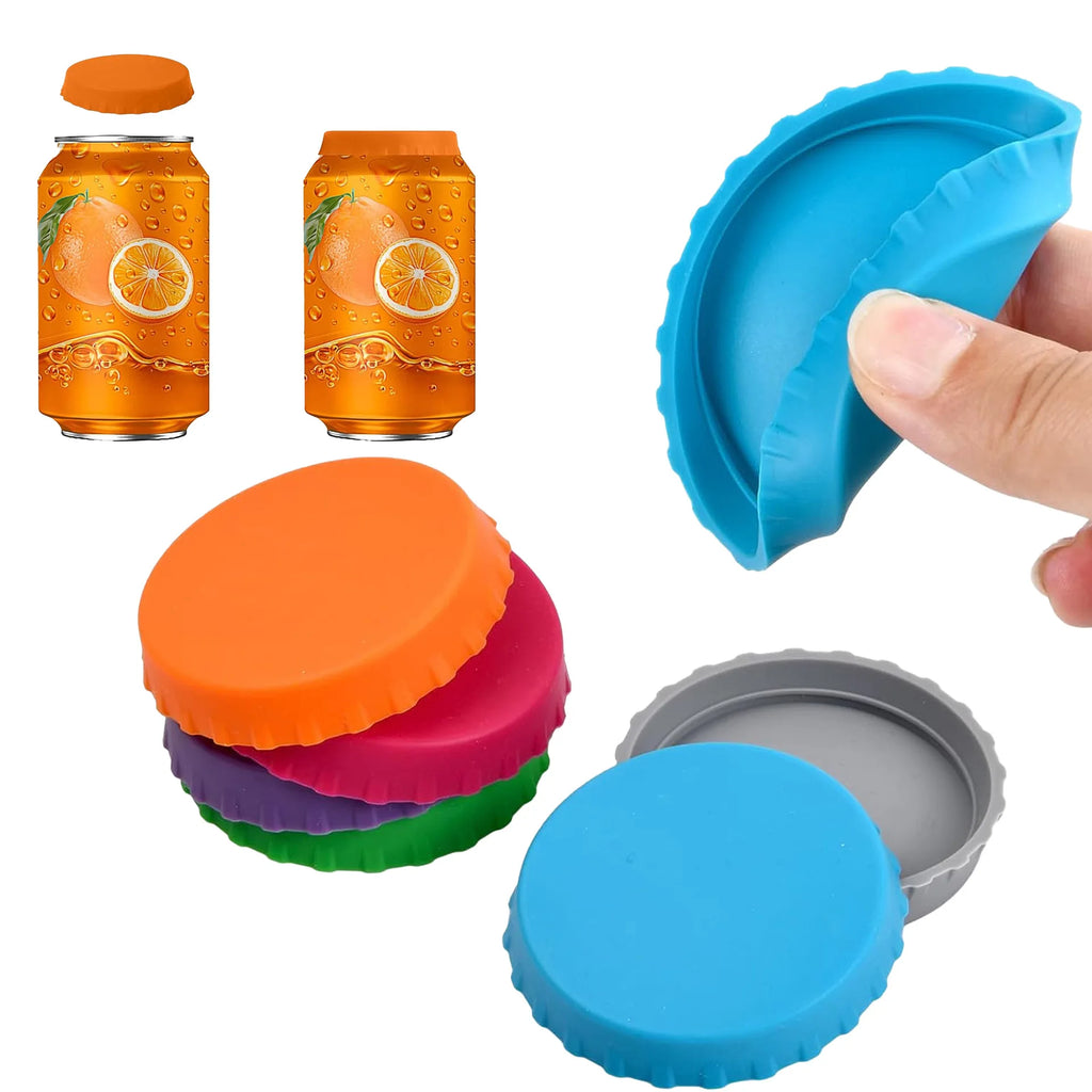 Drink Can Stopper Cans Seal Soft Leak-proof Silicone Water Cup Accessories Can Cover Drinks Reusable Drinking Utensils Beer Qme