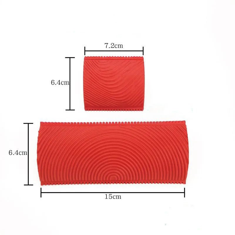 New DIY Wall Painting Machine Rubber Texture Paint Roller Furniture Imitation Wood Art Wall Painting Tools Home Decoration Qme A