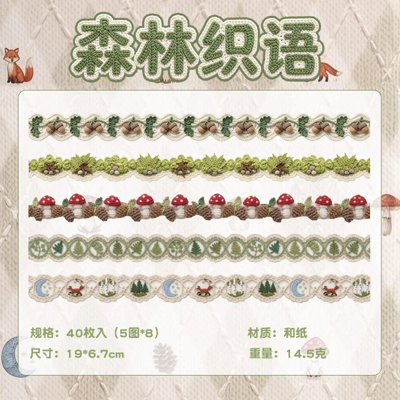 TIANZI 40 pcs Monogatari Series Stickers Cute Aesthetics Decor Junk Journal Scrapbooking Supplies Creative Stationery Sticker Qme C-40 Pcs