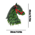 Horsehead Christmas Wreath Horsehead Gate Ring Rural Farmhouse Equestrian Theme Door Decoration 40cmx30cm Qme right