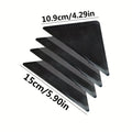 4-piece Waterproof Reusable Fixed Carpet Sticker Double-sided Qme black