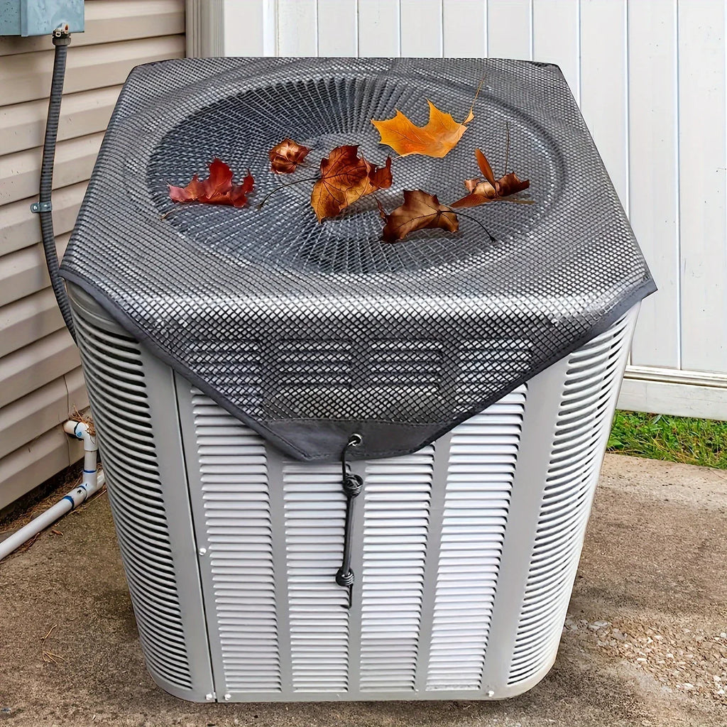 1pc, Durable Outdoor Air Conditioner Cover Water Resistant Fabric, Windproof Design, Protects Against Dust And Cold Air, Qme