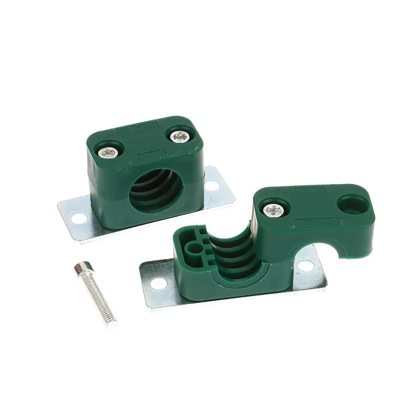 2PCS Bolted Clips Assortment Set; Plastic Fasteners for 6/9.5/12.7/19/20/21.3/25/32mm Pipes. Qme