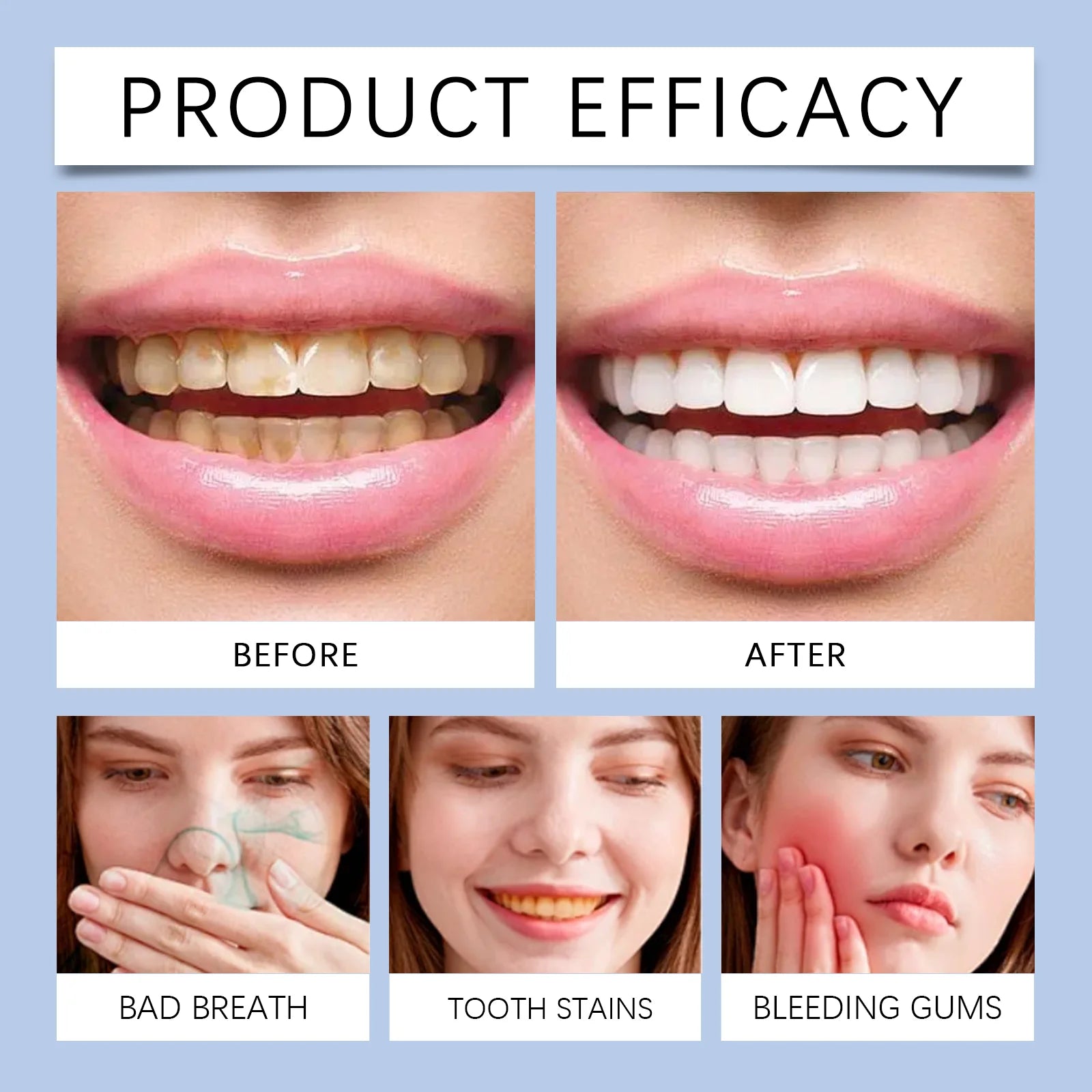 Tooth Whitening Essence Tooth Calculus Removing Dental Plaque Bad Breath Yellow Teeth Repairing Gums Teeth Cleaning Toothpaste Qme