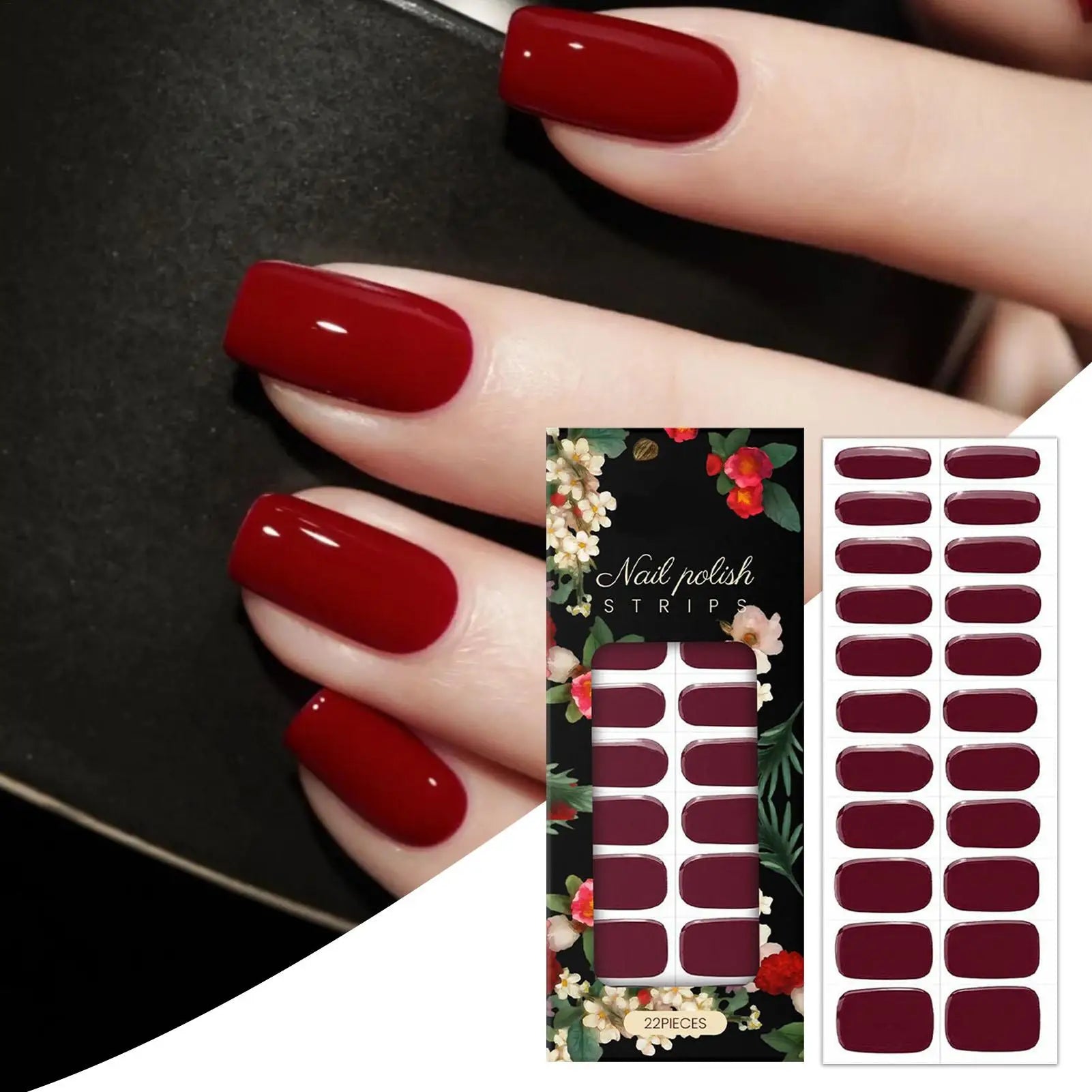 Lucky Red Self Adhesive Nail Sticker Beautiful Stickers Long-lasting Qme
