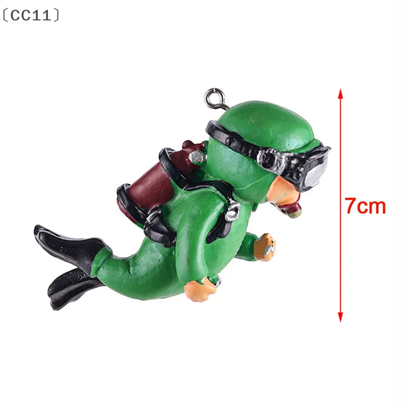 CC11 Resin Aquarium Ornaments Interesting Floating Decoration Qme