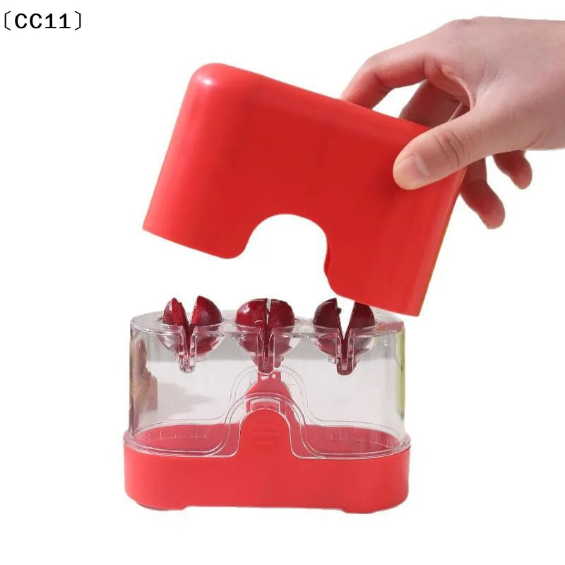 Cherry Pit Remover Plastic Stainless Steel Fruit Corer Handheld Press Qme