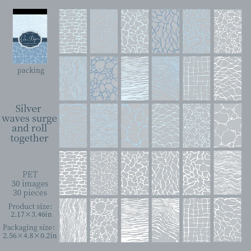 Textured Decor Paper Sticker Book Junk Journal Background Pages, Rich Texture, Multi-use for Scrapbooking Collage Qme Light Grey