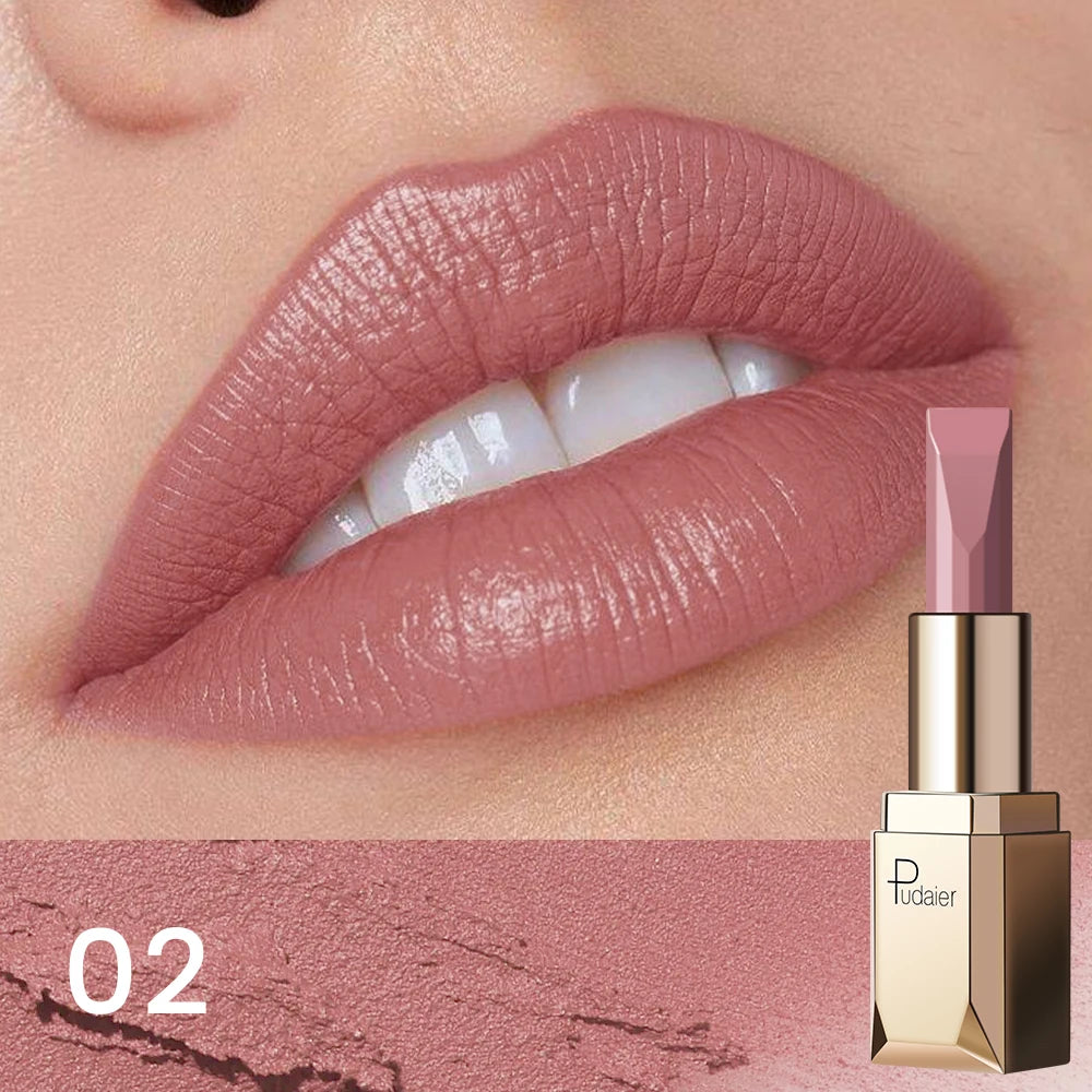 Luxury Matte Lipstick Long-lasting Pigment Non-sticky No Transfer Qme 02