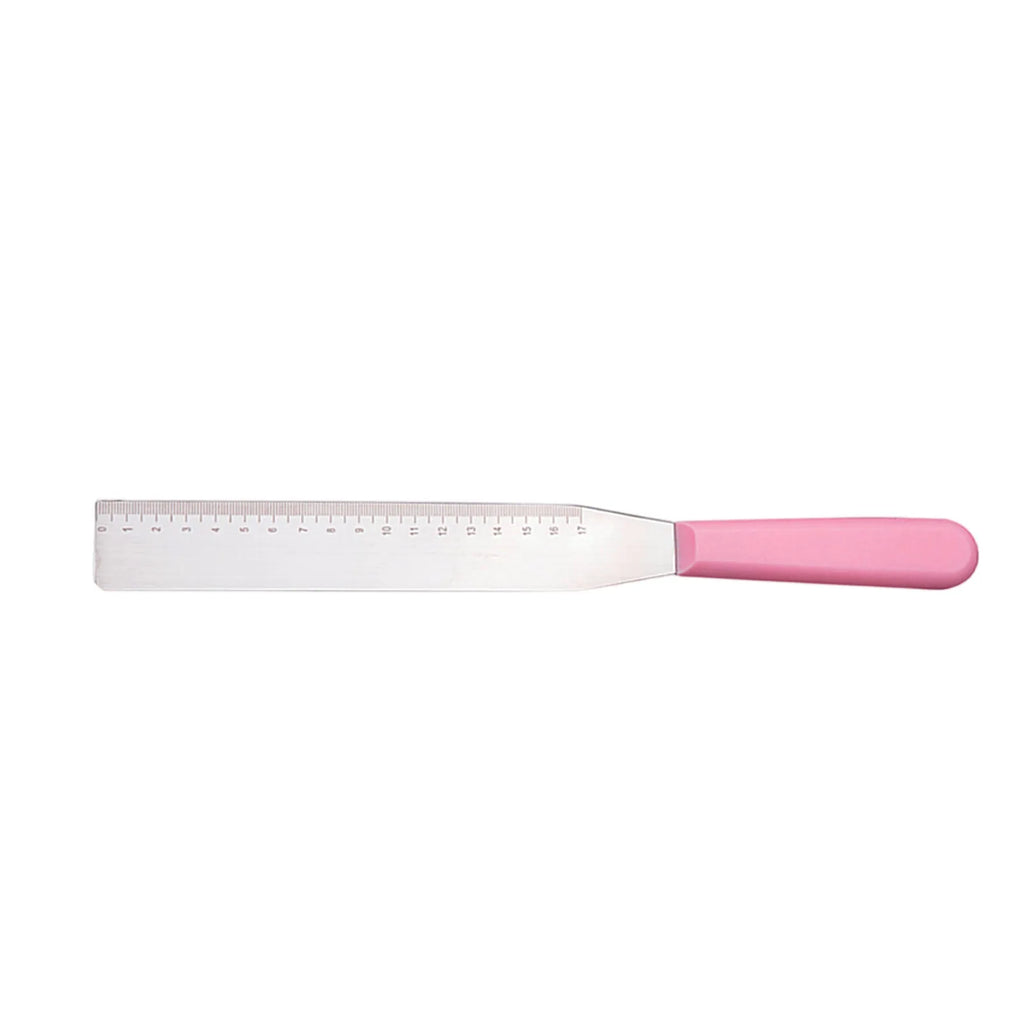 Stainless Steel Icing Spatula with Scale Right Angle Piping Cake Scraper Frosting Smoother Handmade Baking Tools Qme Red
