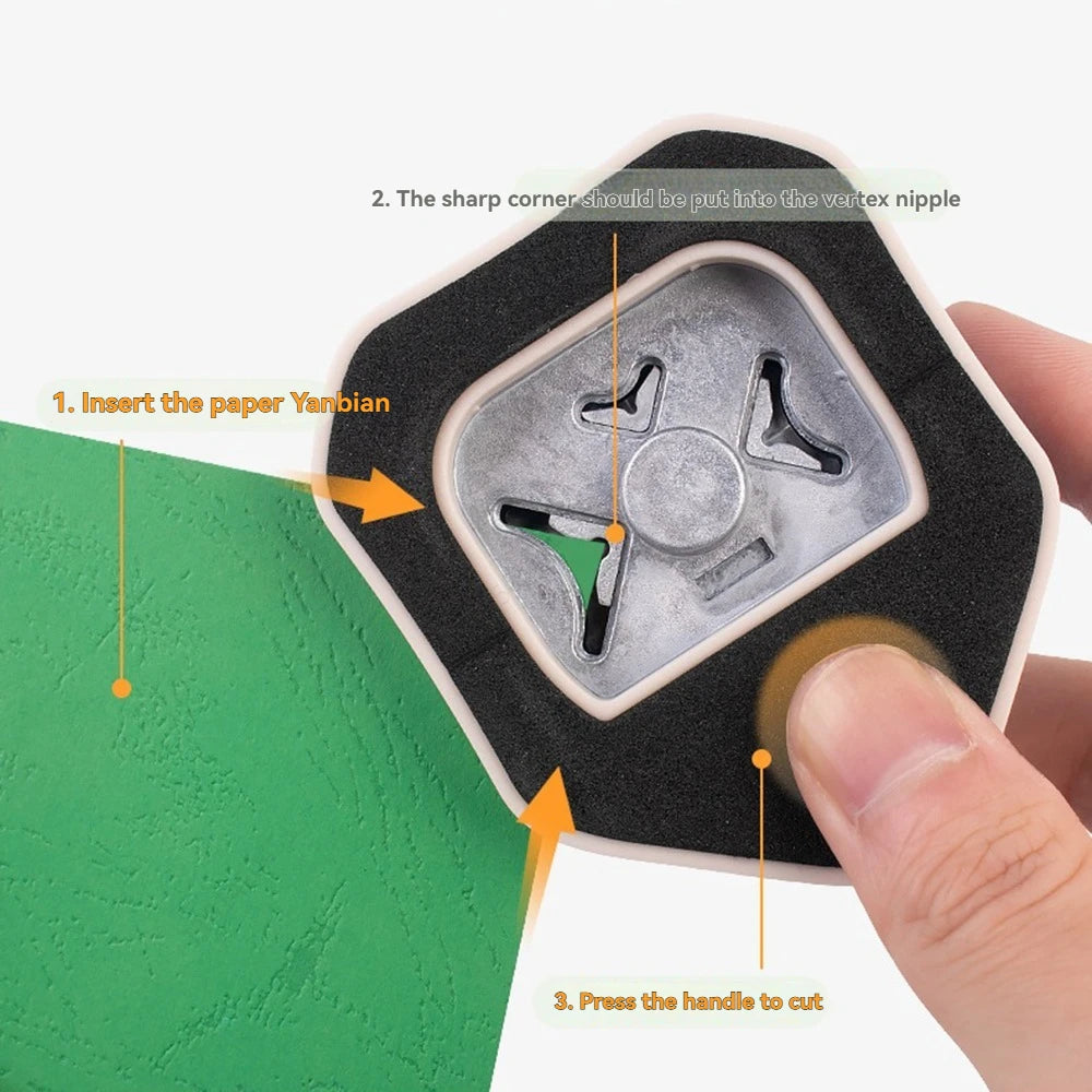 Corner Rounder Punch 3 in1 R4/R7/R10mm Round Corner Trimmer Cutter for Card Craft Scrapbook Wrapping Paper Sticker Qme