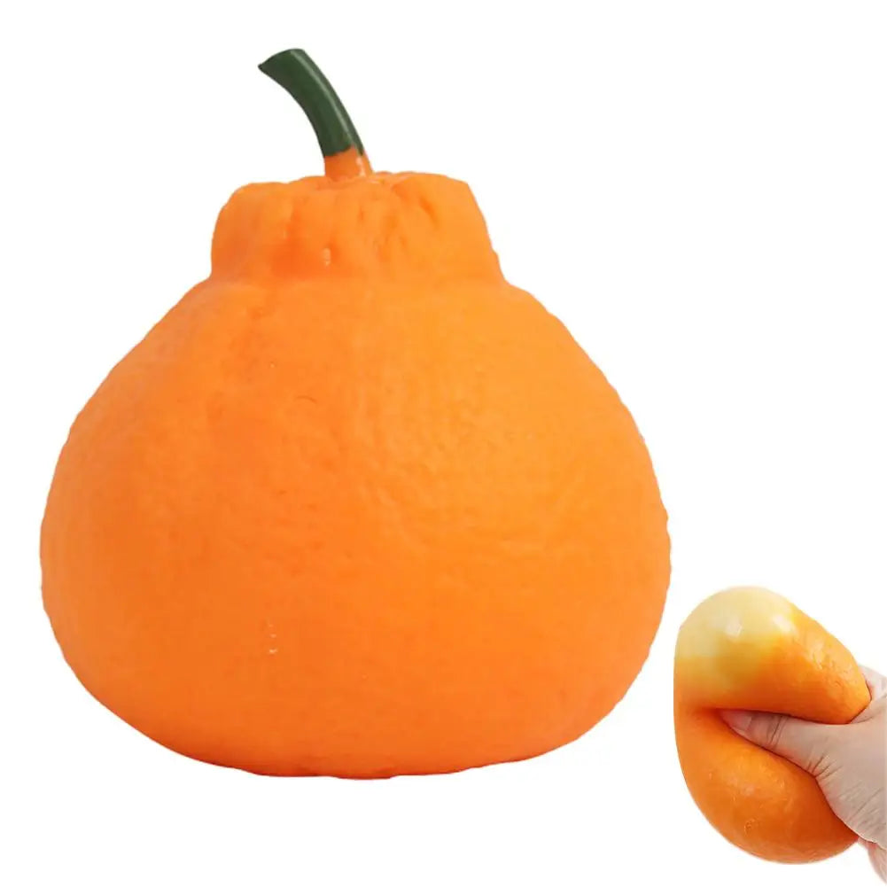 Stress Relief Soft Simulation Orange Fruit Slow Rising Squeeze Toy Qme 8cm orange